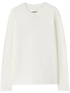 Logo Print Long Sleeve T Shirt White - JIL SANDER - BALAAN 1