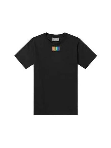 Rainbow barcode printing round semi over short sleeve t shirt black men s 202598 - VETEMENTS - BALAAN 1