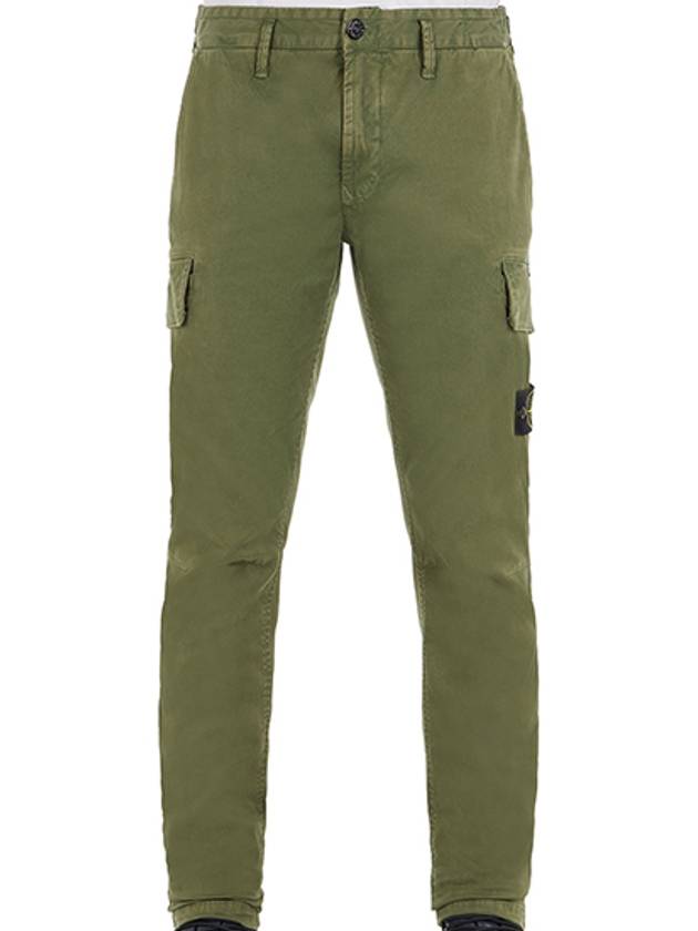 Men's Wappen Patch Cargo Straight Pants Green - STONE ISLAND - BALAAN 2