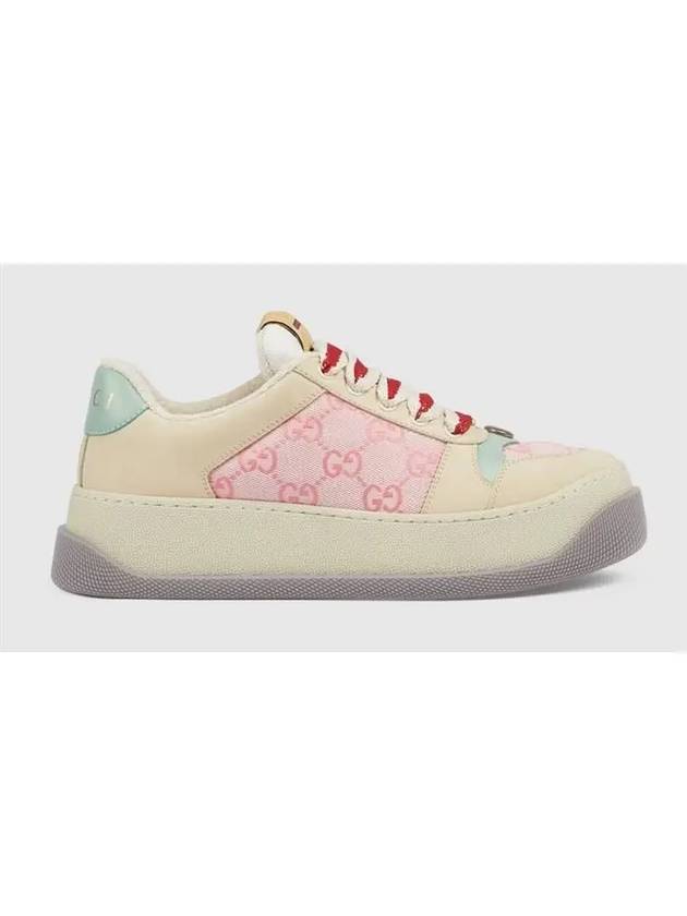 Women's Screener Logo Low-Top Sneakers Pink - GUCCI - BALAAN 2