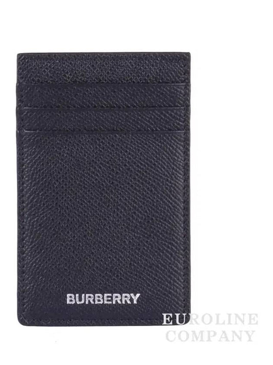 Grainy Leather Card Wallet Navy - BURBERRY - BALAAN 2