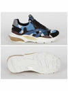 Bounce Camo Low Top Sneakers Blue - VALENTINO - BALAAN.