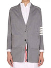 Stitched Cotton 4 Bar Cardigan Grey - THOM BROWNE - BALAAN 5