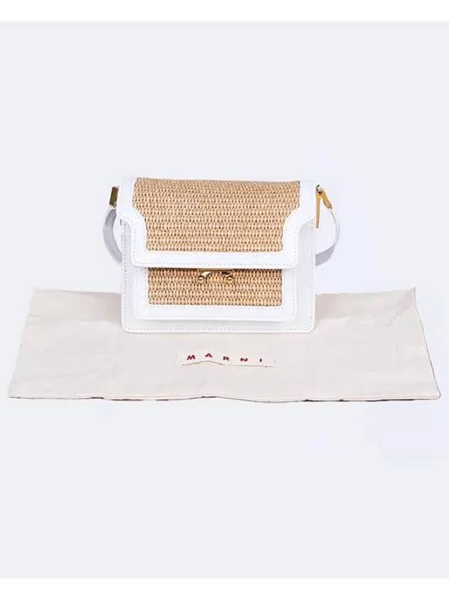 raffia mini shoulder bag white - MARNI - BALAAN.