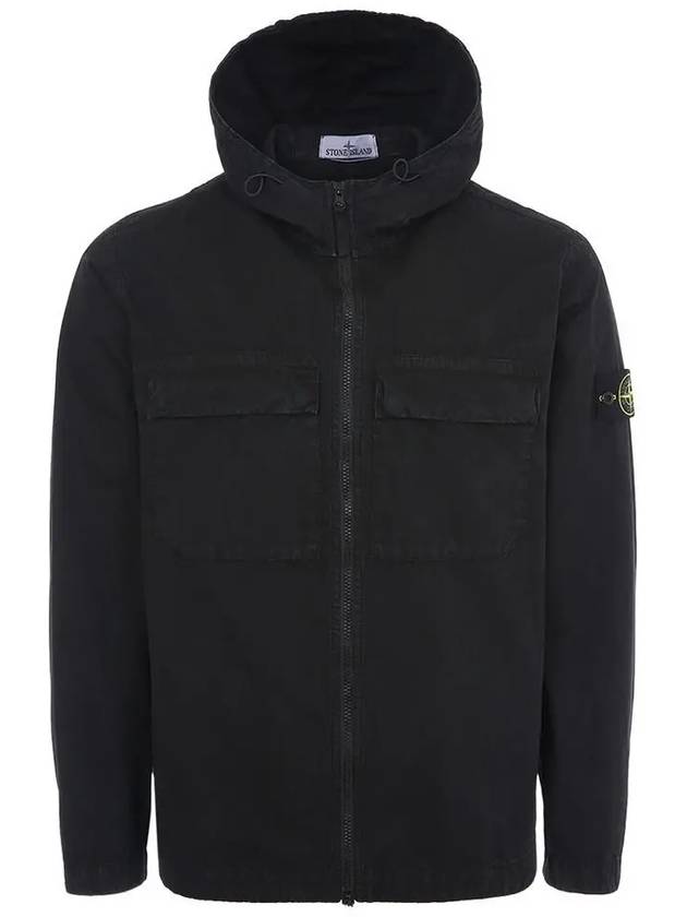 Wappen Old Effect Hooded Jacket Black - STONE ISLAND - BALAAN 2