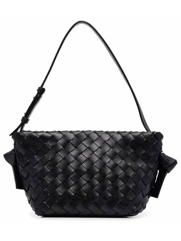 Intrecciato Tie Mini Shoulder Bag Black - BOTTEGA VENETA - BALAAN 3