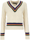 Cable Cricket Knit Top Cream - POLO RALPH LAUREN - BALAAN 2