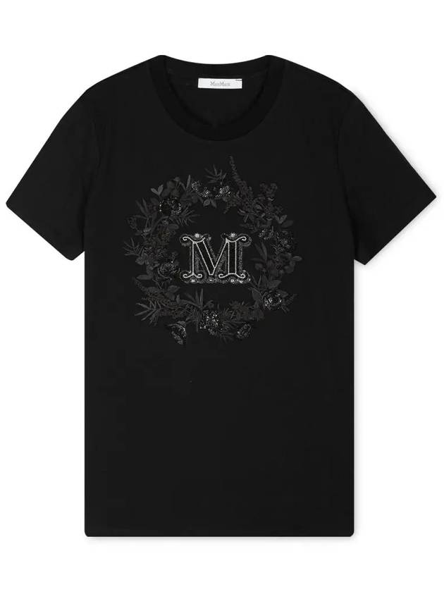 Elmo Pocket Cotton Short Sleeve T-Shirt Black - MAX MARA - BALAAN 4