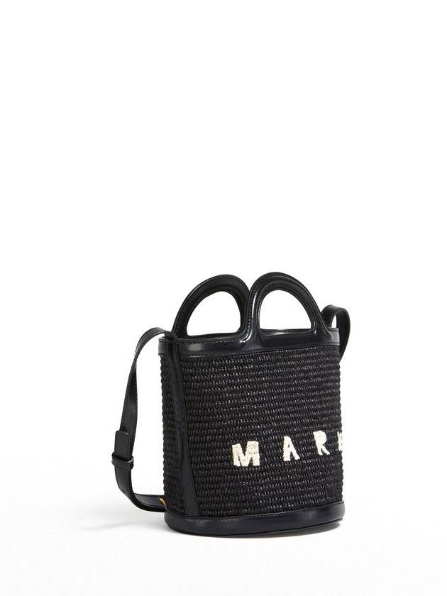 Tropicalia Small Bucket Bag Black - MARNI - BALAAN 3