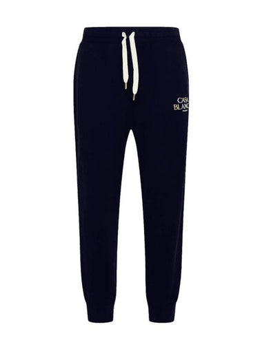 Logo Cotton Track Pants Navy - CASABLANCA - BALAAN 1