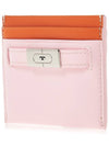 Polished Leather T Card Wallet Pink - TORY BURCH - BALAAN 3