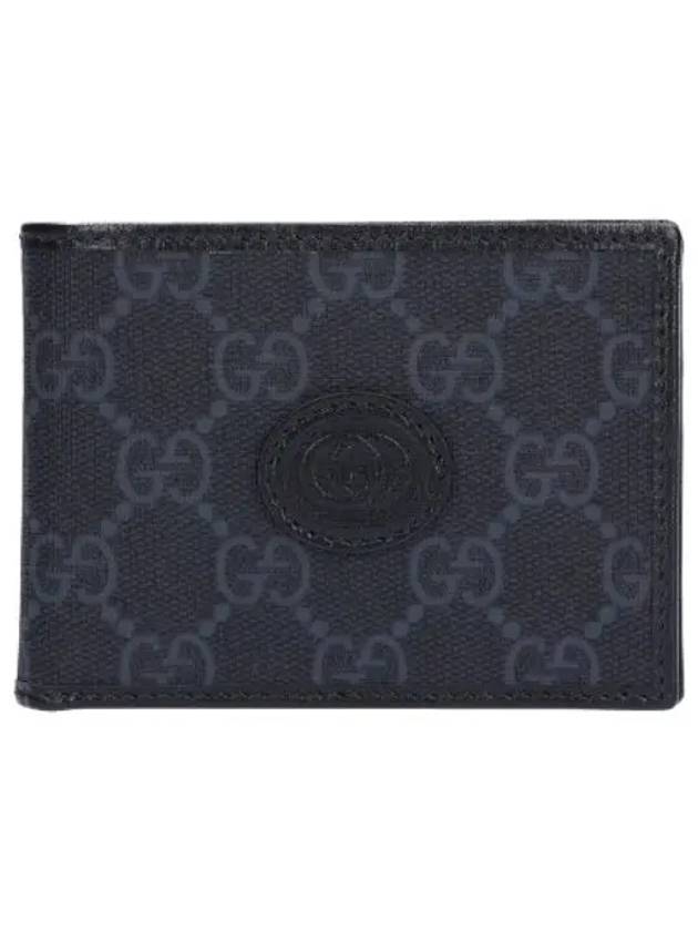 Interlocking GG half wallet black - GUCCI - BALAAN 1