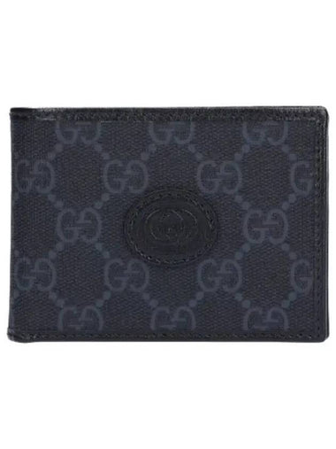 Interlocking GG Half Wallet Black - GUCCI - BALAAN 1