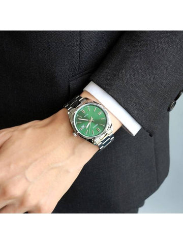 Simple deep green dress watch 38mm formal men s metal - CASIO - BALAAN 1