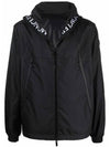 Men's Junichi Logo Patch Hoodie Windbreaker Black - MONCLER - BALAAN 3