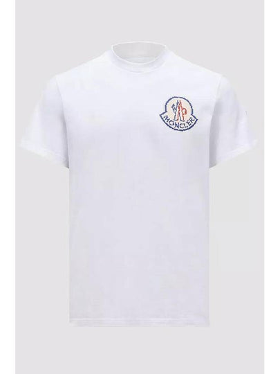 Logo Crew Neck Short Sleeve T-Shirt White - MONCLER - BALAAN 2