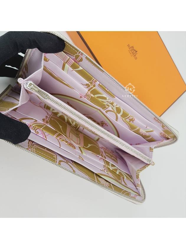 Silkin Absong Classic Long Wallet Cre Mauve H070668CK - HERMES - BALAAN 4