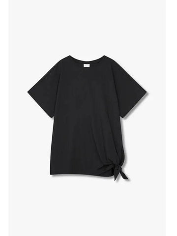 Women s Note Hem Oversized T Shirt Black - DRIES VAN NOTEN - BALAAN 1