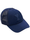 Heart Logo Silicon Patch Ball Cap Navy - AMI - BALAAN 5