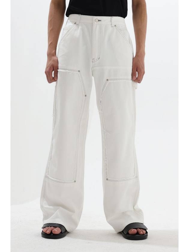 unbalanced white carpenter denim - DEMADEN - BALAAN 1