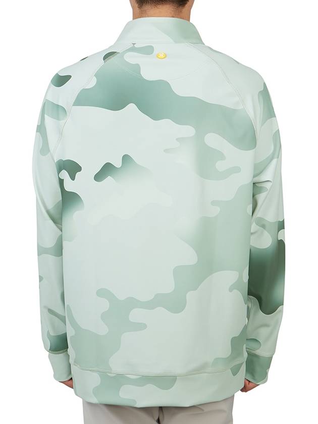 Men's Camo Half Zip Up Golf Long Sleeve T-Shirt Green - G/FORE - BALAAN 5