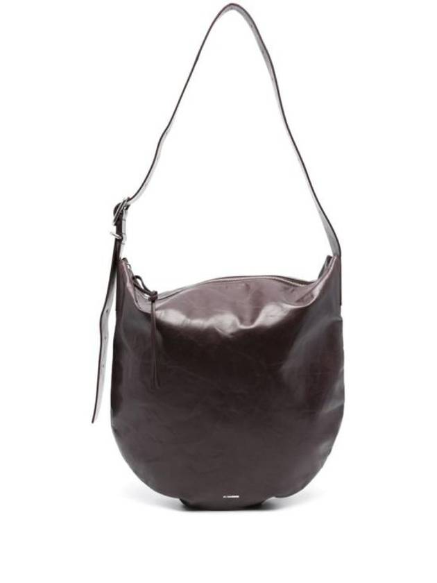 Moon Medium Leather Tote Bag Plum - JIL SANDER - BALAAN 1