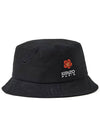 Flower Logo Bucket Hat Black - KENZO - BALAAN 2