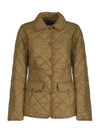 Pony Embroidered Diamond Quilted Slim Fit Jacket Khaki - POLO RALPH LAUREN - BALAAN 3