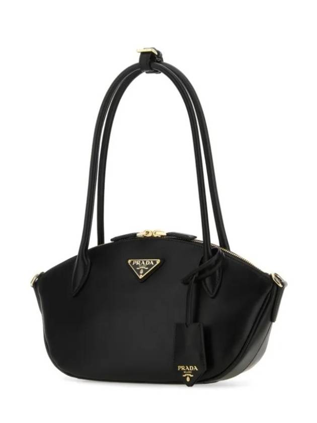 Small Leather Hand Shoulder Bag Black - PRADA - BALAAN 3