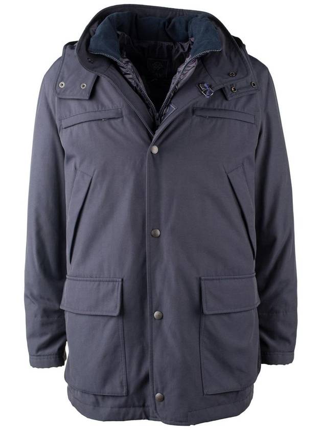 Fay Gran Stadio Blue Down Jacket - FAY - BALAAN 1