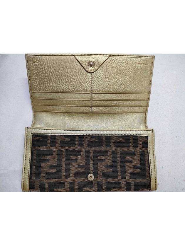 Zucca pattern Zucchino canvas long wallet 2401 8M000 - FENDI - BALAAN 3