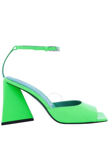 The Attico Ladies Fluo Emerald Piper Leather Sandals, Brand Size 37 (US Size 7) - THE ATTICO - BALAAN 1