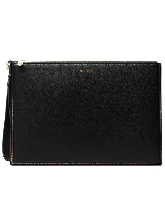 Signature Stripe Clutch Bag Black - PAUL SMITH - BALAAN 2