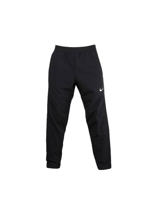 NSW Club Knit Open Hem Track Pants Black - NIKE - BALAAN 1