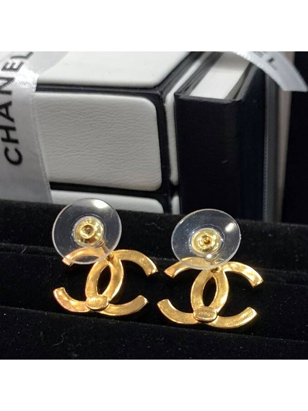 CC logo white gold vintage earrings - CHANEL - BALAAN 4