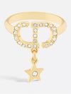 Petit CD Lucky Charms Ring Gold Finish Metal - DIOR - BALAAN 4