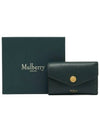 Folded Grain Leather Multi Card Wallet Green - MULBERRY - BALAAN 4