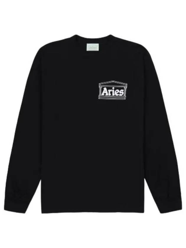 Aries Temple T Shirt Black Long Sleeve - ARIES - BALAAN 1