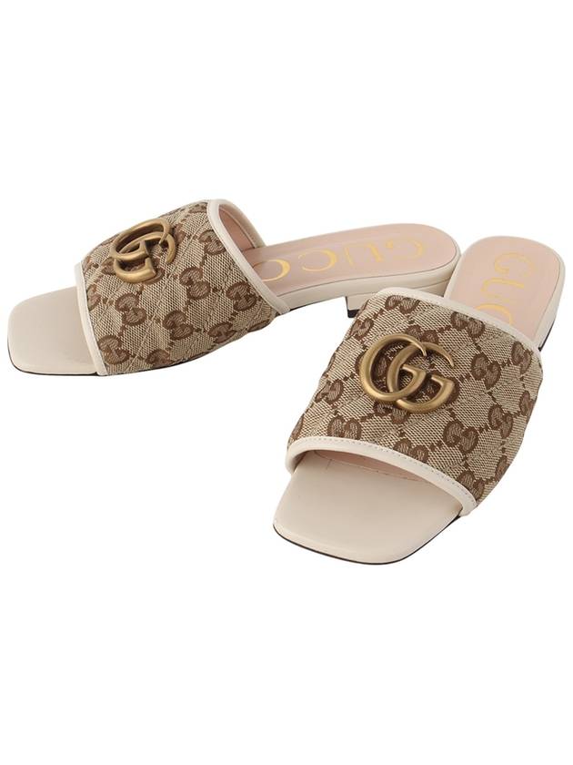 619893 GG Matelasse Canvas Slides Women s Sandals Size 35 34139 - GUCCI - BALAAN 3