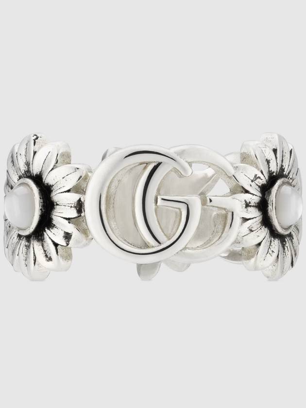 Double G Flower Ring Silver - GUCCI - BALAAN 6