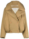 Double-Breasted Puffer Jacket Ochre Khaki - LEMAIRE - BALAAN 2