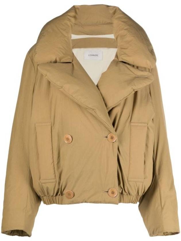 Double-Breasted Puffer Jacket Ochre Khaki - LEMAIRE - BALAAN 2