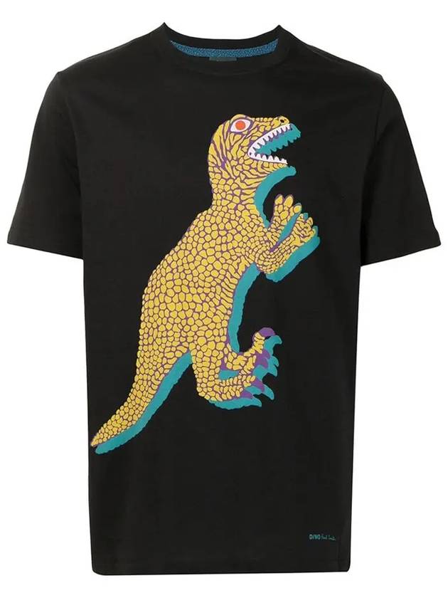 Dino Print Short Sleeve T-Shirt Yellow Black - PAUL SMITH - BALAAN 2