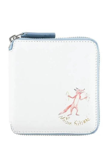 Unisex Olly Flower Half Wallet JU05400LC0033 OFF WHITE 270884 - MAISON KITSUNE - BALAAN 1