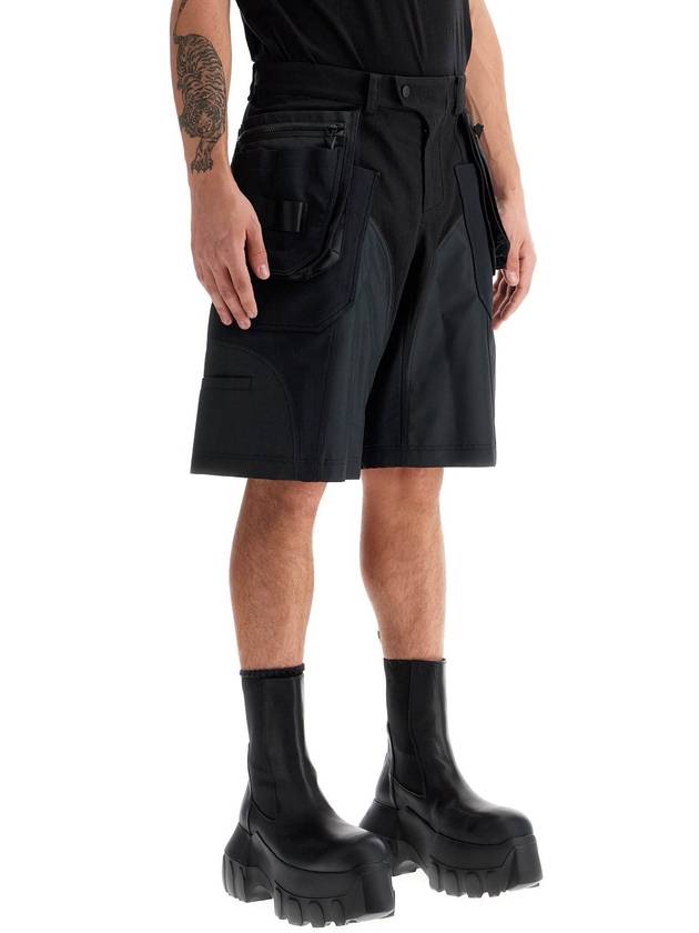 "bi-material cargo bermuda shorts - MUGLER - BALAAN 2