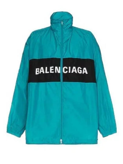 Logo Print Nylon Windbreaker Blue - BALENCIAGA - BALAAN 2