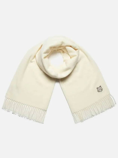 Bold Fox Head Scarf White NM06201WA0018 P205 - MAISON KITSUNE - BALAAN 1