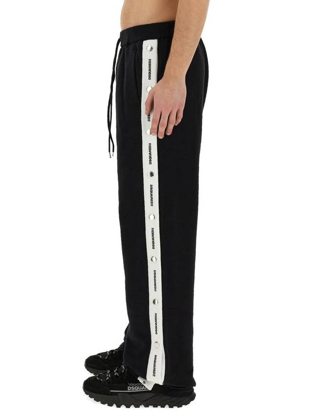 Straight Pants S74KB0866S25551900 White Black - DSQUARED2 - BALAAN 5