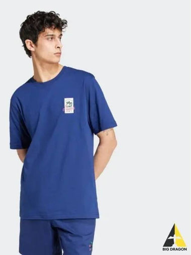 Originals Leisure League Badge Tee DKBLUE - ADIDAS - BALAAN 1