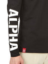 Logo Long Sleeve T-Shirt Black - ALPHA INDUSTRIES - BALAAN 10